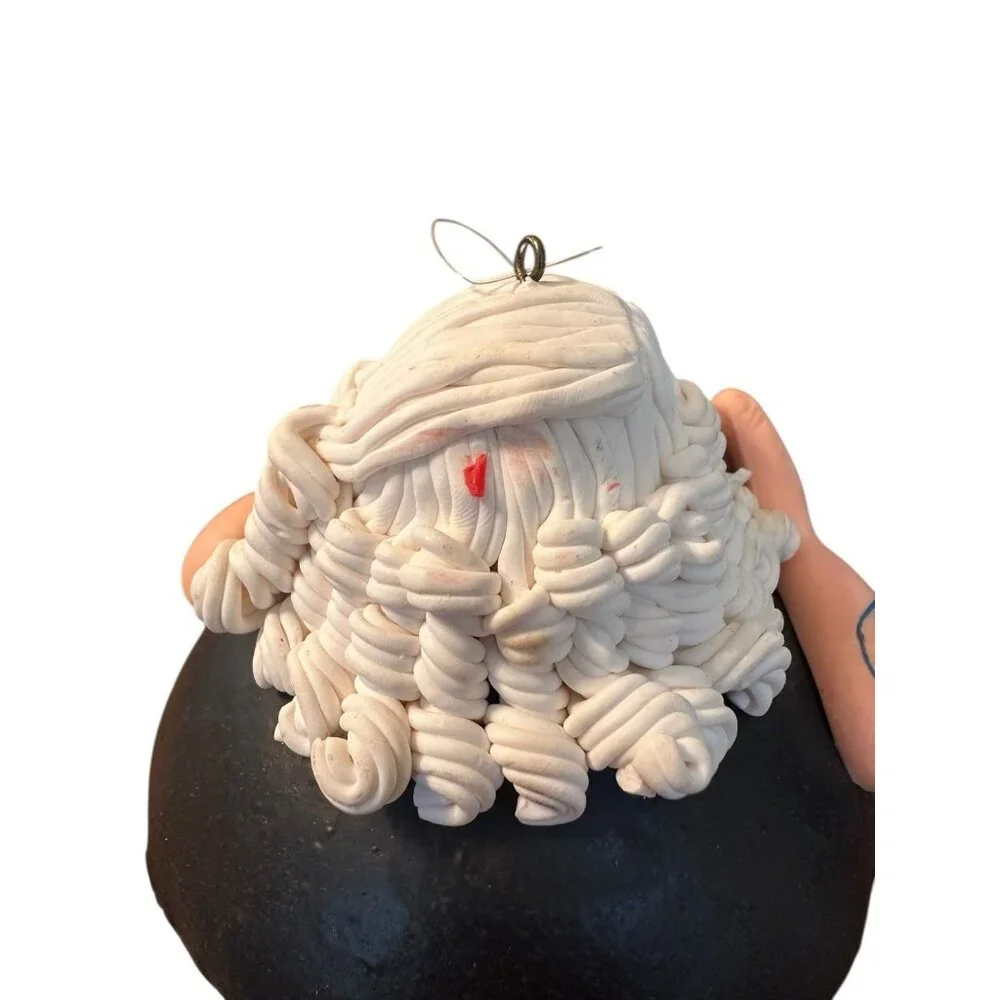 Dept 56 Christmas Santa Biker Round Ornament Tattoo VTG Born to Be Wild 18447 6